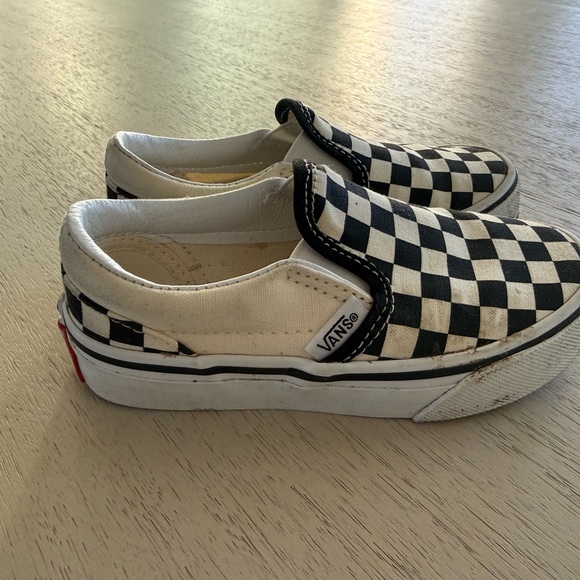 Vans Kids Black and White Checkered Sneakers - Picture 3 of 5